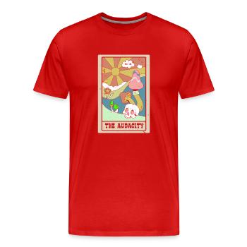 L’audace Tarot Card Chaman Fortune Telling - T-shirt bio Premium Homme - rouge - Devant - Damien (186cm)