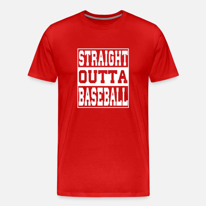Baseball Spruch lustig - Männer Premium Bio T-Shirt - Rot