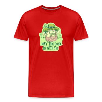 Que le bonheur soit avec vous Irlandais Irlande Irlandais - T-shirt bio Premium Homme - rouge - Devant - Damien (186cm)