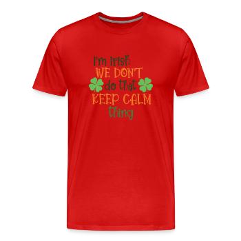 Je suis irlandais Irlande Irlandais Saint-Patrick - T-shirt bio Premium Homme - rouge - Devant - Damien (186cm)