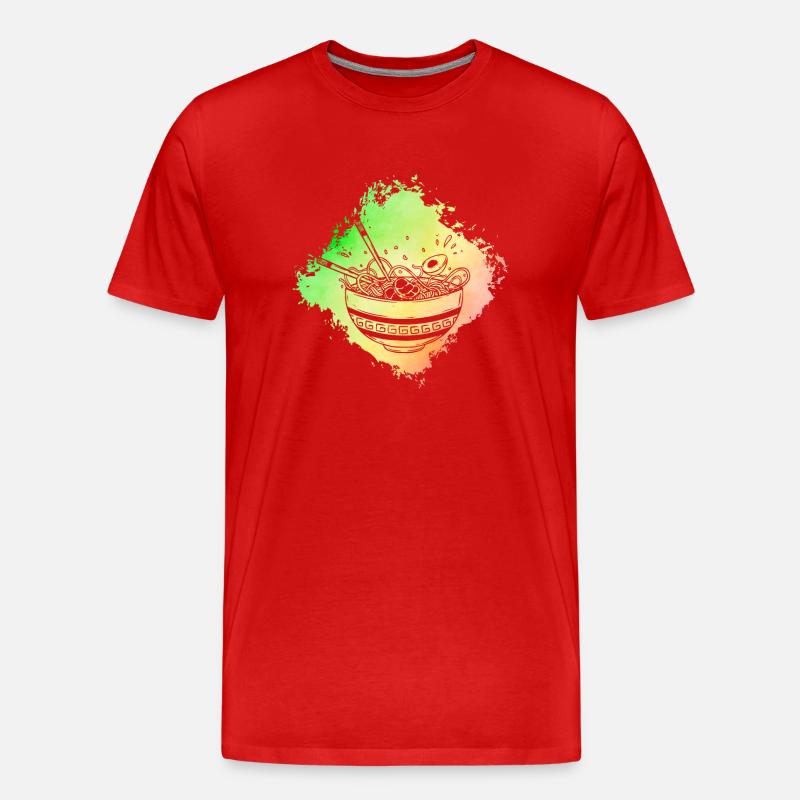 Ramen Retro - Männer Premium Bio T-Shirt - Rot