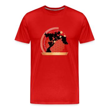 Arbre - T-shirt bio Premium Homme - rouge - Devant - Damien (186cm)