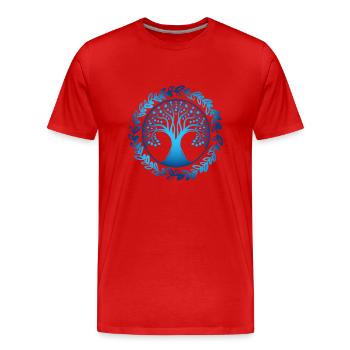 Arbre - T-shirt bio Premium Homme - rouge - Devant - Damien (186cm)