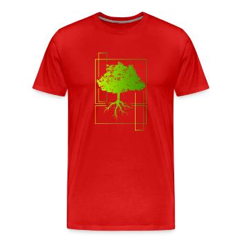 Arbre - T-shirt bio Premium Homme - rouge - Devant - Damien (186cm)