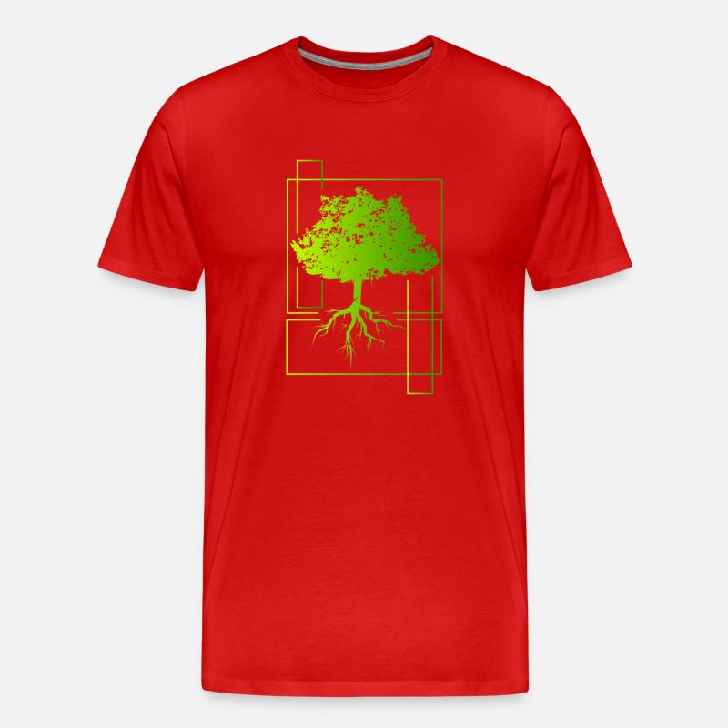 Baum - Männer Premium Bio T-Shirt - Rot