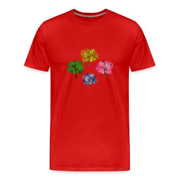 Arbre - T-shirt bio Premium Homme - rouge - Devant - Damien (186cm)