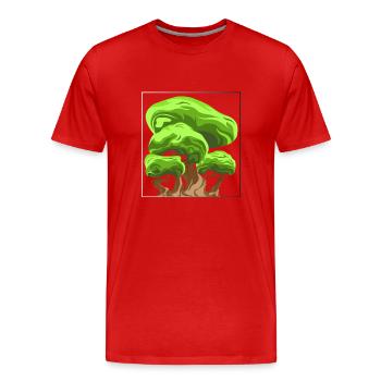 Arbre - T-shirt bio Premium Homme - rouge - Devant - Damien (186cm)