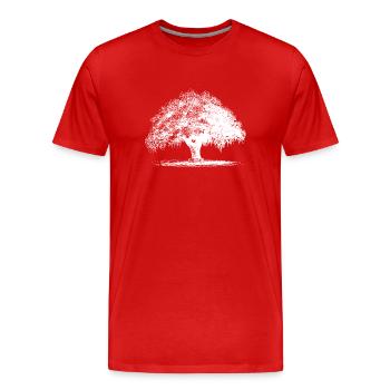 Arbre - T-shirt bio Premium Homme - rouge - Devant - Damien (186cm)