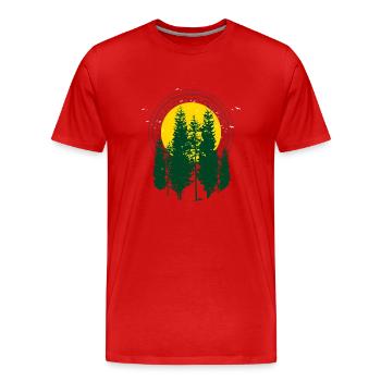 Arbre - T-shirt bio Premium Homme - rouge - Devant - Damien (186cm)