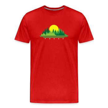 Arbre - T-shirt bio Premium Homme - rouge - Devant - Damien (186cm)