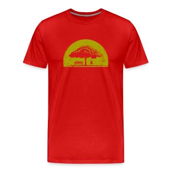 Arbre - T-shirt bio Premium Homme - rouge - Devant - Damien (186cm)