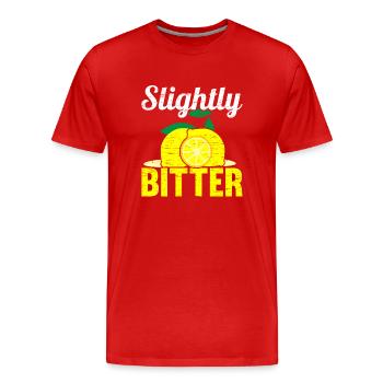Légèrement amer Limonade Stand Lemon Lover Fruit - T-shirt bio Premium Homme - rouge - Devant - Damien (186cm)