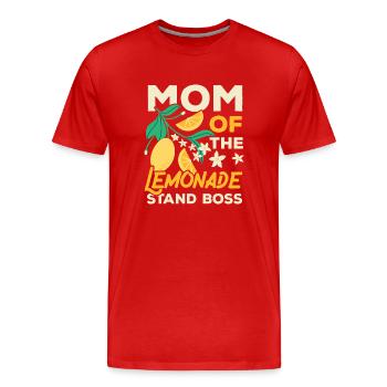 Mère du patron du stand de limonade amoureux du citron - T-shirt bio Premium Homme - rouge - Devant - Damien (186cm)