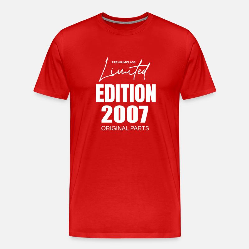 Limited Edition 2007 - Männer Premium Bio T-Shirt - Rot