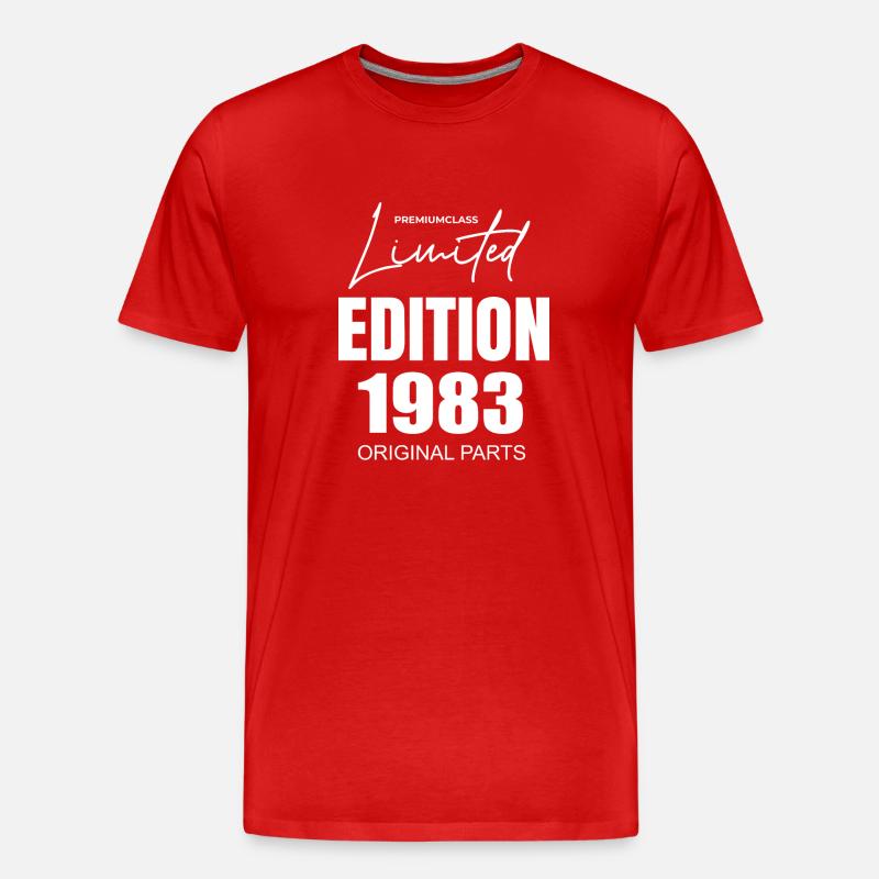 Limited Edition 1983 - Männer Premium Bio T-Shirt - Rot