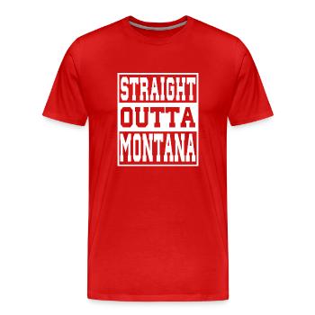 Montana disant drôle Montana Cadeau - T-shirt bio Premium Homme - rouge - Devant - Damien (186cm)