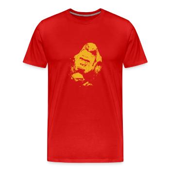 Singe - T-shirt bio Premium Homme - rouge - Devant - Damien (186cm)