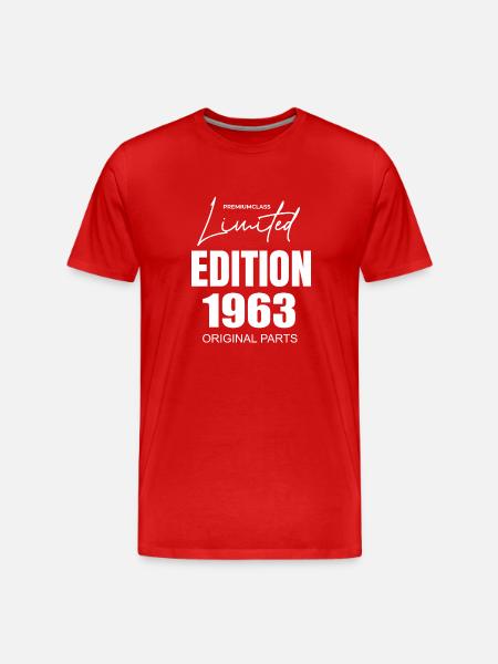 Limited Edition 1963 - Men's Premium Organic T-Shirt - red