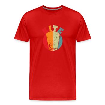 Kiteboarding Kitesurfen Kiteboarder Retro Vintage - Männer Premium Bio T-Shirt - Rot - Vorne - Damien (186cm)
