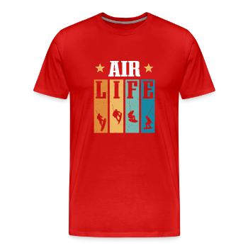 Air Life Wakeboard Wakeboarding - T-shirt bio Premium Homme - rouge - Devant - Damien (186cm)