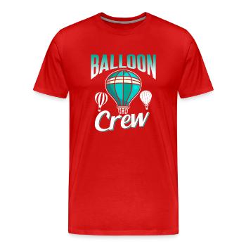 Ballon Besatzung Flug Heißluftballon Ballonfahrer - Männer Premium Bio T-Shirt - Rot - Vorne - Damien (186cm)