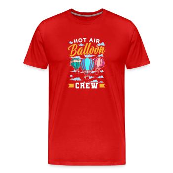 Heißluftballon Besatzung Ballonfahrer Ballonflug - Männer Premium Bio T-Shirt - Rot - Vorne - Damien (186cm)