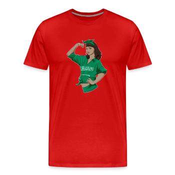 Arab Girl Unbreakable I Arab Heritage I Saudi - Männer Premium Bio T-Shirt - Rot - Vorne - Damien (186cm)