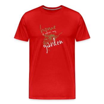 Gardener Garden - Men's Premium Organic T-Shirt - red - Front - Damien (186cm)