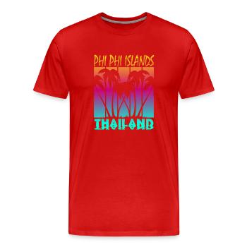 Vintage Phi Phi Islands Thaïlande - T-shirt bio Premium Homme - rouge - Devant - Damien (186cm)