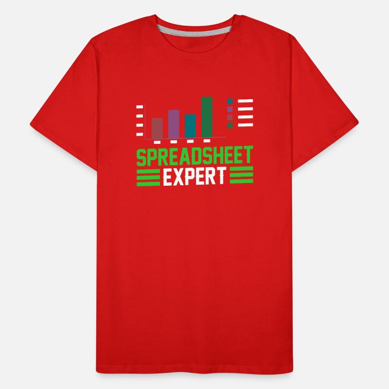 Spreadsheet Experte Tabelle Arbeit Buchhalter Männer Premium Bio T-Shirt