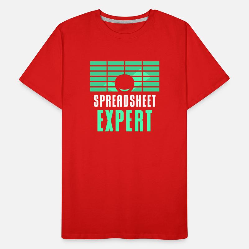 Tableur Expert Comptable Table Travail T-shirt bio Premium Homme