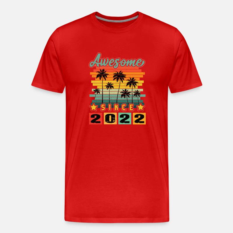 Awesome Since 2022 - Männer Premium Bio T-Shirt - Rot