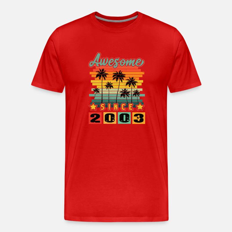 Awesome Since 2003 - Männer Premium Bio T-Shirt - Rot