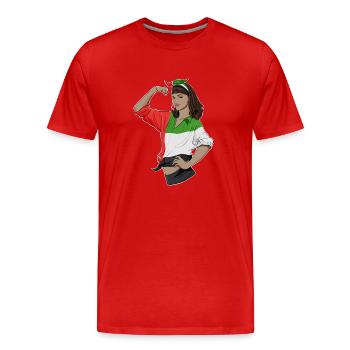 Arab Girl Unbreakable I Heritage United Arab - Männer Premium Bio T-Shirt - Rot - Vorne - Damien (186cm)