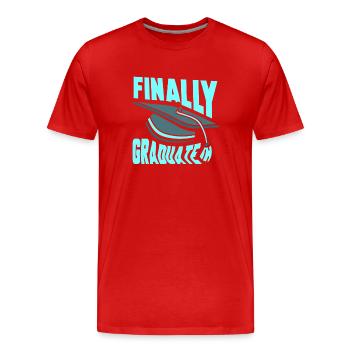 Enfin diplômé diplômé - T-shirt bio Premium Homme - rouge - Devant - Damien (186cm)