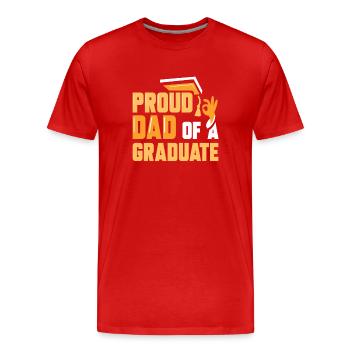 Fier père d’un diplômé diplômé - T-shirt bio Premium Homme - rouge - Devant - Damien (186cm)