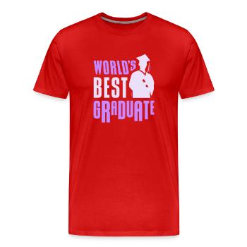 World's Best Graduate Graduation Party Graduates - Men's Premium Organic T-Shirt - red - Front - Damien (186cm)