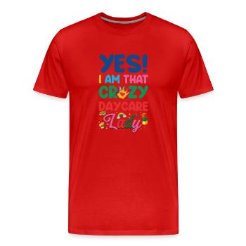 Childcare Daycare Provider Teacher - Men's Premium Organic T-Shirt - red - Front - Damien (186cm)