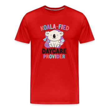 Childcare Daycare Provider Teacher - Men's Premium Organic T-Shirt - red - Front - Damien (186cm)