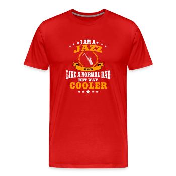 Jazz Dad - Männer Premium Bio T-Shirt - Rot - Vorne - Damien (186cm)