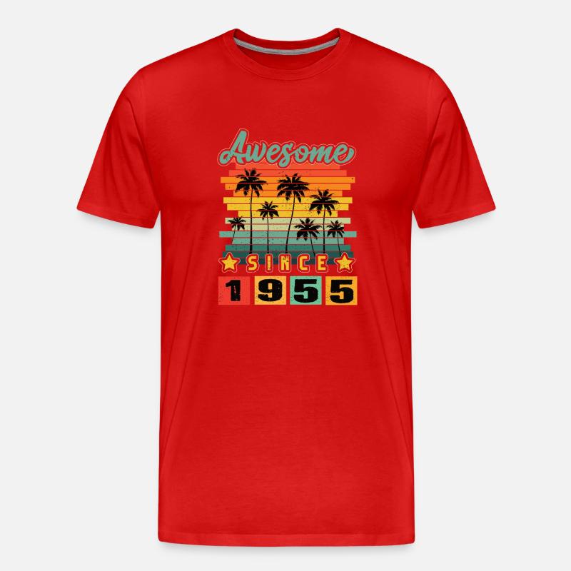 Awesome Since 1955 - Männer Premium Bio T-Shirt - Rot