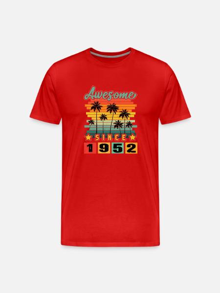 Awesome Since 1952 - Men's Premium Organic T-Shirt - red