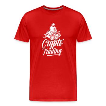 Krypto Handel Crypto Trader Traden Trading - Männer Premium Bio T-Shirt - Rot - Vorne - Damien (186cm)