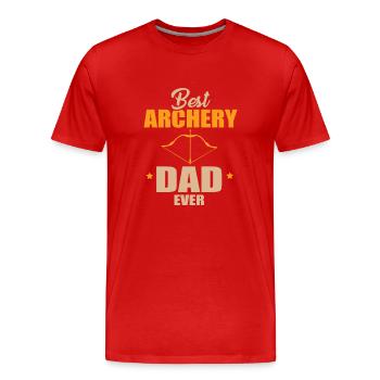 Best Archery Daddy - Men's Premium Organic T-Shirt - red - Front - Damien (186cm)