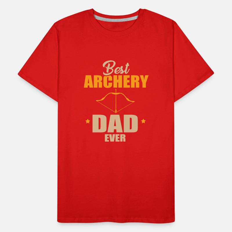 Bester Bogenschiessen Papa Männer Premium Bio T-Shirt