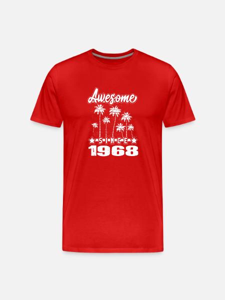 Awesome Since 1968 - Men's Premium Organic T-Shirt - red