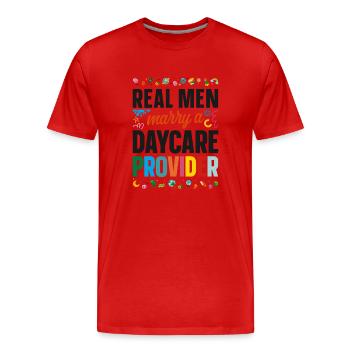 Childcare Daycare Provider Teacher - Men's Premium Organic T-Shirt - red - Front - Damien (186cm)