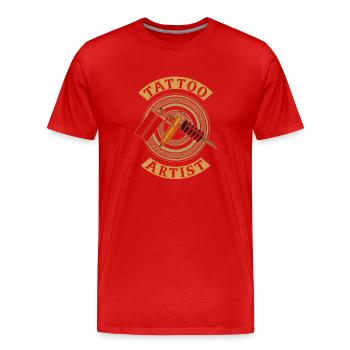 Tattoo Artist Tattoo Studio Tattoo Tattoo - Men's Premium Organic T-Shirt - red - Front - Damien (186cm)