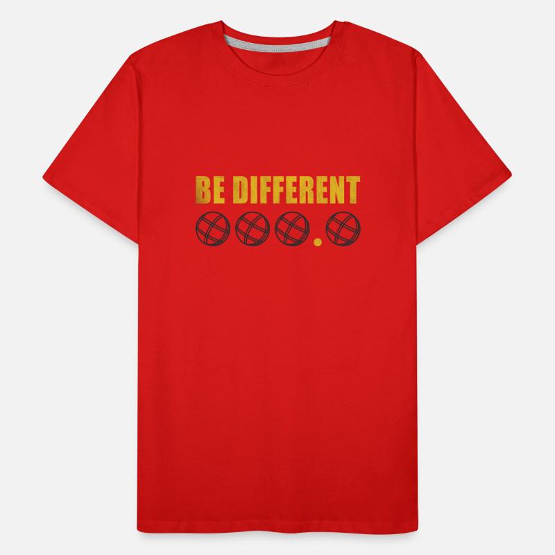 Boule Boccia Sprüche Be Different Lustig Hobby Männer Premium Bio T-Shirt