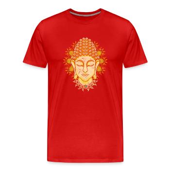 Spiritualité bouddhiste Méditation Cadeau Bouddha - T-shirt bio Premium Homme - rouge - Devant - Damien (186cm)